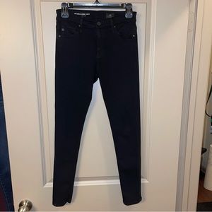 AG Jeans The Farrah High Rise Skinny Ankle - Black Denim